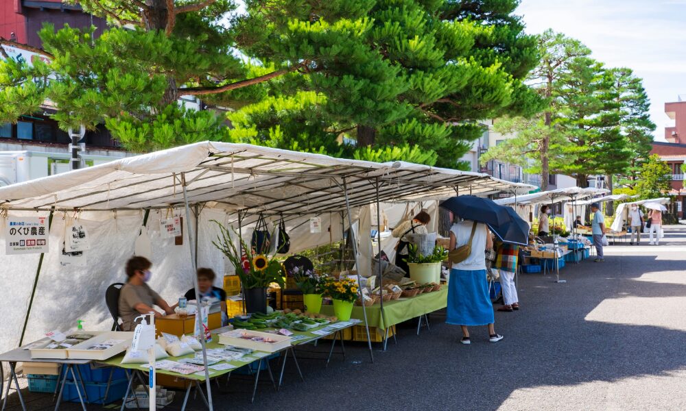 飛騨高山の朝市陣屋前朝市店
